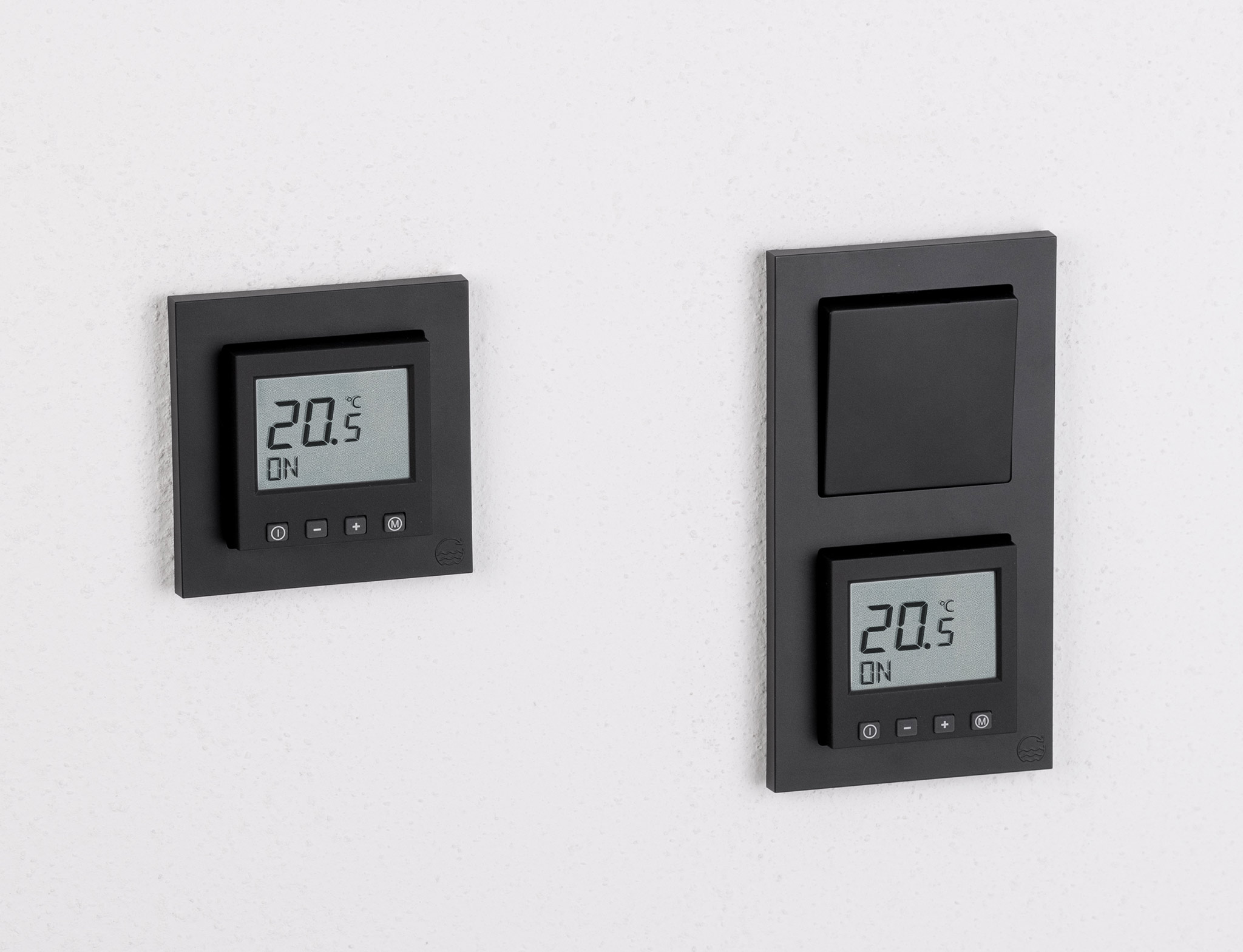 Programmierbarer Universal Temperaturregler mit Touch-Display, Merten  System M-Pure, Aluminium